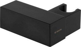 Deante Deante, hranatý bodový držiak ručnej sprchovej hlavice z mosadze, čierna, ANS_N21U