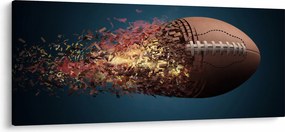 Obraz - Ragbyová lopta v akcii (120x50 cm)
