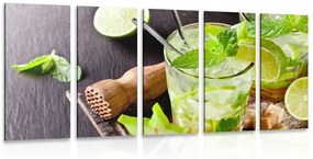 5-dielny obraz lahodné Mojito - 200x100