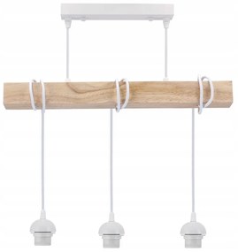 BERGE LED stropné svietidlo, 3xE27, loft, nastaviteľné, s tienidlami - biele