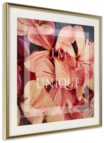 Artgeist Plagát - I'm Unique (Square) [Poster] Veľkosť: 30x30, Verzia: Zlatý rám