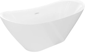 Mexen Lotos, voľne stojaca vaňa 140 x 75 cm, biela, biely prepad, 52051407700-20