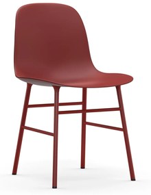 Stolička Form Chair – červená/oceľ