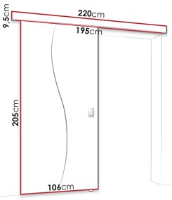 Posuvné dvere Zlunota 100 (biela + zrkadlo). Vlastná spoľahlivá doprava až k Vám domov. 1123307
