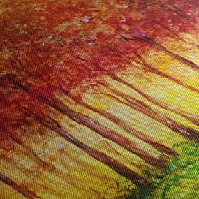 Obraz - Maľba listnatého lesa (90x60 cm)