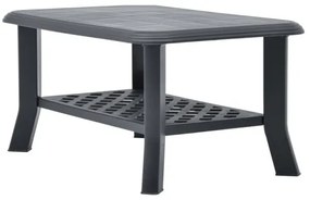 vidaXL Konferenčný stolík, antracitový 90x60x46 cm, plast-