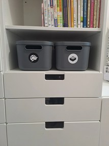 Úložný box, rovný s vekom, 20 l, matná zelená ALBU LIGHT, 40 x 36 x 18