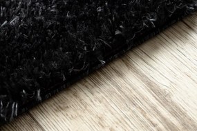 Koberec FLUFFY 2373 shaggy kratka, trellis - antracit / biely