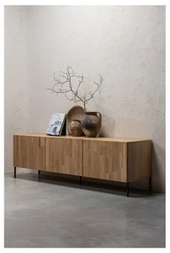 TV stolík z dubového dreva v prírodnej farbe 180x56x46 cm Bono – WOOOD