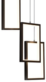 Toolight Toolight, LED závesné svietidlo 18W, 3000K, 1500lm, LHJ089-7CP, čierna, OSW-50064