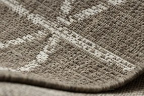 Koberec Šnúrkový SIZAL FLOORLUX 20508 taupe / champagne Trojuholníky
