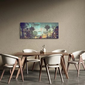 Obraz - mesto v budúcnosti (120x50 cm)