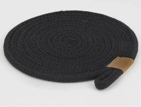 Podložka pod hrniec LifeStyle 20 cm, čierna bavlna%
