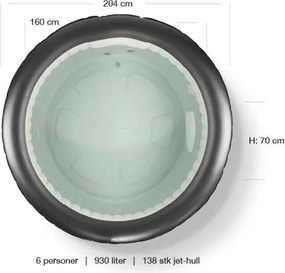 Hanscraft Nafukovacia vírivka MSpa RIMBA U-RB061