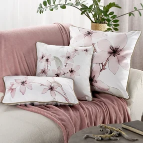 EUROFIRANY DEKORAČNÁ OBLIEČKA NA VANKÚŠ PREMIUM BIANCA 60X60 CM KVETY