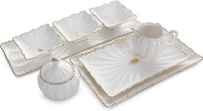 DEKORAČNÝ KERAMICKÝ TANIER GAIA 26X17X2 CM KRÉMOVÁ