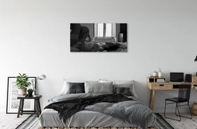 Obraz canvas Ležiaci žena na priezoru 120x60 cm