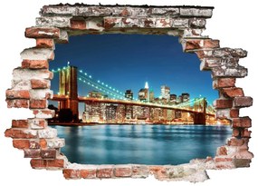 Samolepka na stenu Nočný Manhattanský most 3:4