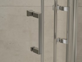Besco Štvrťkruhový sprchový kút MODERN 190 HR 80x80 (90x90), výška 190 cm - bez vaničky BESCO-Rozmery: 90x90, BESCO-Profily: profily: chróm, výplň: m…