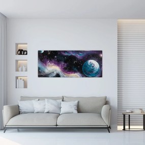 Obraz - Maľovaný vesmír (120x50 cm)