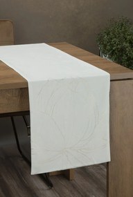 Dekorstudio Elegantný zamatový behúň na stôl BLINK 12 biely Rozmer behúňa (šírka x dĺžka): 35x140cm