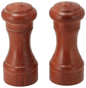 ČistéDrevo Drevená soľnička a korenička - 10 cm tmavé