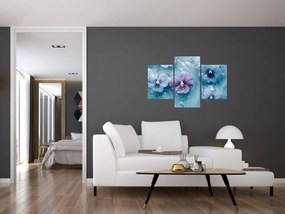 Obraz - Fialky vo vode (90x60 cm)