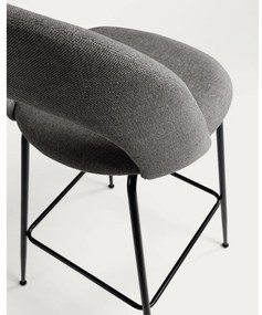 Sivé barové stoličky v súprave 4 ks (výška sedadla 63 cm) Mahalia – Kave Home