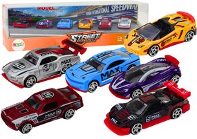 LEAN TOYS Spring Set Športové autá kovové 1:64 - 6 kusov