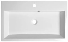 Sapho - Umývadlo na dosku ORINOKO 70x42 cm mramor/biela