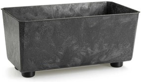 PLASTOVÝ KVETINÁČ SALVIA 28,5X17 CM IMITÁCIA BETÓNU ČIERNA