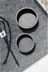 Miska na dekorácie CIRCULO, sklolaminát, Ø 40 cm, antracit