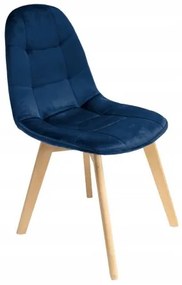 Sammer Škandinávska prešívaná stolička do obývačky v modrej farbe WF 1012 velvet modrá