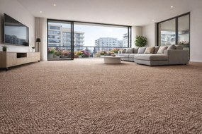 Betap, Koberec metráž Rambo-Bet 93, na mieru, šíře 3m,4m,5m, hnedá, ab (mriežka), kuchyňa