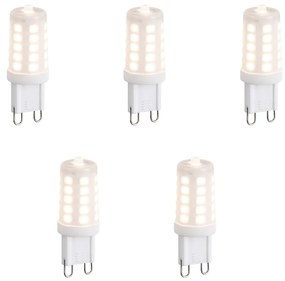 Sada 5 stmievateľných opálových LED žiaroviek G9 3W 250 lm 3000K