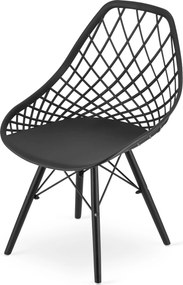 AKCIA Čierna stolička ROTEN s čiernymi nohami II. akosť