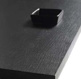 Široká komoda so zásuvkami Willow, čierna/dub artisan