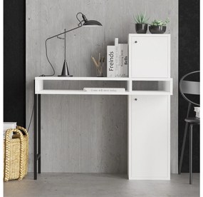 PC stolík Aliex 1 (biela + čierna). Akcia -18%. Vlastná spoľahlivá doprava až k Vám domov. 1088430