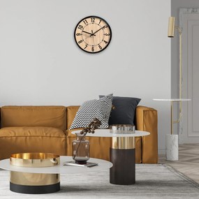 Bambusové nástěnné hodiny Bruno 30 cm hnědé/černé