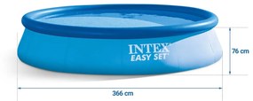 ZÁHRADNÝ BAZÉN INTEX 366 x 76 cm EASY SET S FILTRÁCIOU