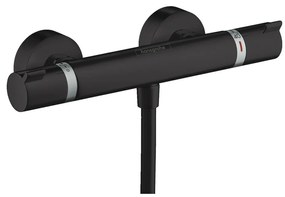 Hansgrohe Ecostat Comfort, termostatická sprchová batéria, čierna matná, HAN-13116670
