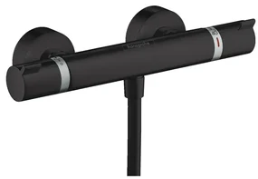 Hansgrohe Ecostat Comfort, termostatická sprchová batéria, čierna matná, HAN-13116670
