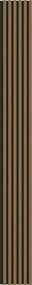 Mexen Lam-F, akustické stenové lamely 275 × 30 cm, plstený podklad 8 mm, technická dyha, teak zlatistý, S105-275307-3015-014