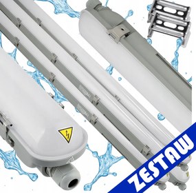 4x Philips LED svietidlo do garáže 22W 2400lm 4000K 120cm vodeodolné