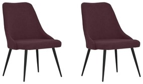 Jedálenské stoličky 2 ks, fialové, látkové