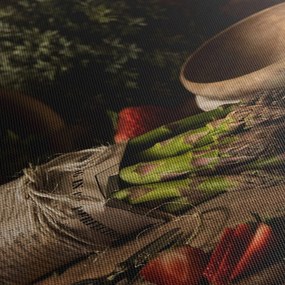 Obraz špargle na stole (120x50 cm)
