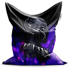 Sablio Sedací vak BLACK PANTHER Fialová luminiscencia - 200x140 cm