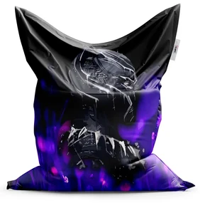 Sablio Sedací vak BLACK PANTHER Fialová luminiscencia - 200x140 cm