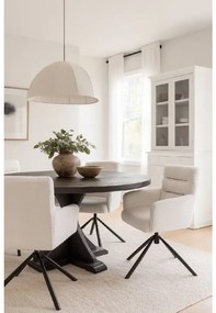 Noela Otočná jedálenská stolička látková ENZO biela