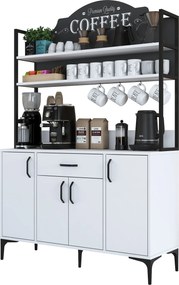 Multifunkčná kuchynská skrinka JULLY, biela